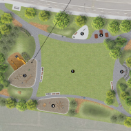 Concept Les monticules. Concept retenu par la population.
