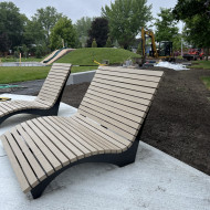 Travaux en cours - juillet 2024. Aire de détente