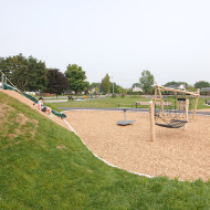 . Le parc réaménagé, vue de la butte