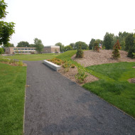 . vue du parc, les travaux complétés