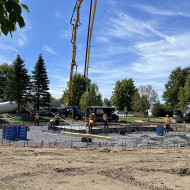 Le chantier avant la construction de la placette centrale- août 2025. Le chantier avant la construction de la placette centrale- août 2025
